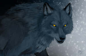 Super Cool Wolf With Fierce Eyes Wallpaper