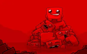 Super Meat Boy Cubes Wallpaper