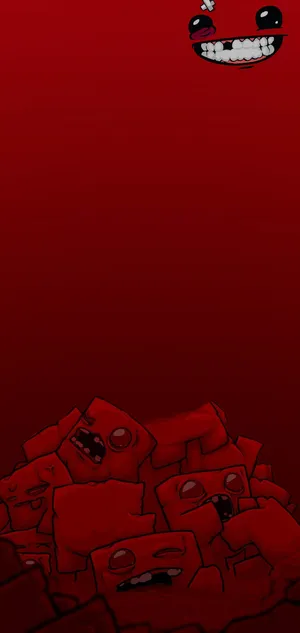 Super Meat Boy Silly Face Wallpaper