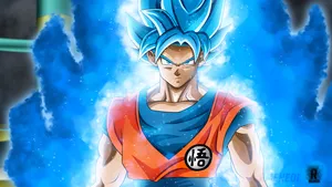 Super Saiyan Blue Goku Unleashes His Full Power Wallpaper