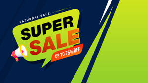 Super Saturday Sale Bubble Icon Wallpaper