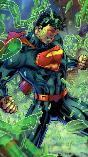Superman In Green Money Wallpaper