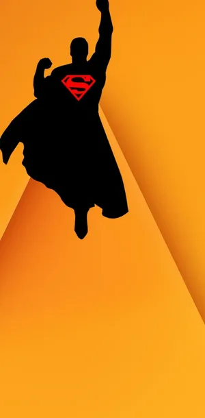 Superman Jumping Punch Hole Wallpaper