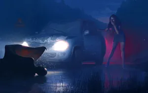 Supernatural Car Accident Wallpaper