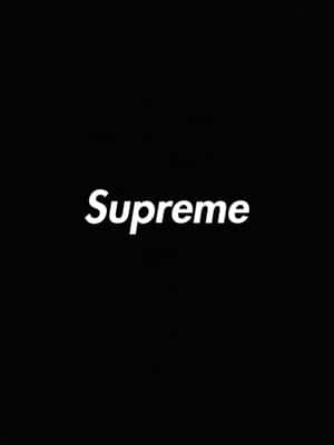 Supreme Logo On A Black Background Wallpaper