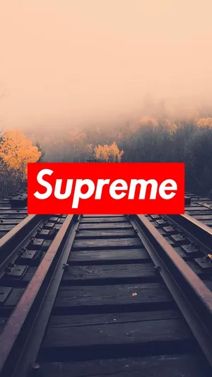 Supreme Logo On Trail Wallpaper