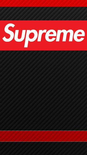 Supreme On Black And Red Lines Wallpaper