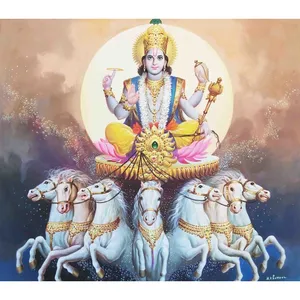 Surya Bhagwan Floating Chariot Wallpaper