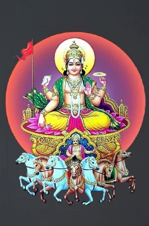 Surya Bhagwan Gray Background Wallpaper