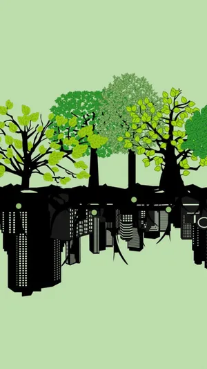 Sustainable Future Concept Illustration Wallpaper