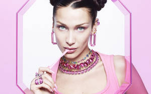 Swarovski Bella Hadid Pink Jewelry Wallpaper
