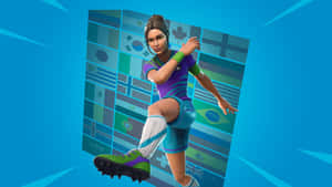 Sweaty Soccer Skin Blue Background Wallpaper