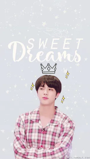 Sweet Dreams Jin Bts Cute Phone Wallpaper