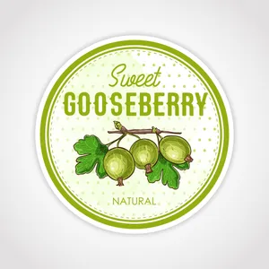 Sweet Gooseberry Natural Round Art Badge Wallpaper