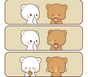 Sweet Moments With Milk And Mocha Bears Wallpaper