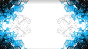 Swirling Blue Against Cool White Wallpaper