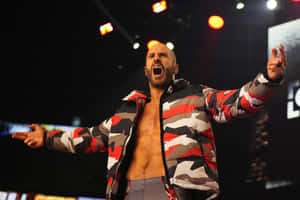 Swiss Wrestler Claudio Castagnoli Aew Match Entrance Wallpaper