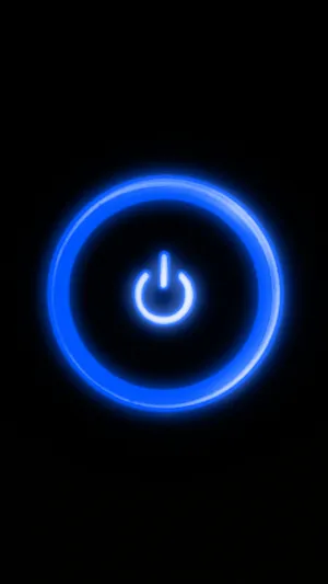 Switch Button Neon Blue Iphone Wallpaper