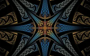 Symmetrical Shining Star Fractal Wallpaper