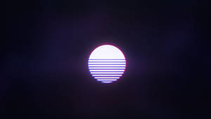 Synthwave Neon Moon Wallpaper