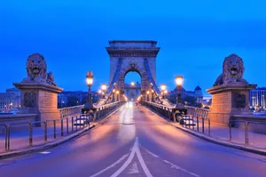 Széchenyi Chain Bridge In Hungary Wallpaper