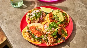 Tacos Al Pastor With Different Sauces Wallpaper
