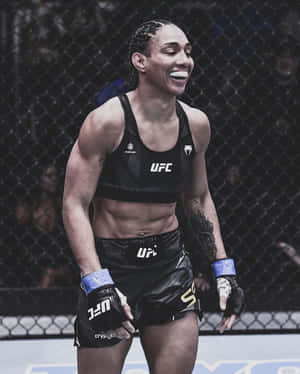 Taila Santos Smiling Inside Octagon Wallpaper