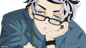 Takashi Mitsuya Black Eye Glasses Wallpaper