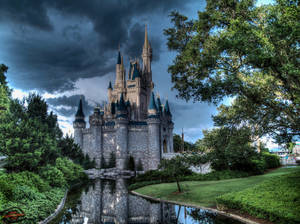 Take A Stroll Through A Fairytale With A View Of Cinderella's Castle! Wallpaper