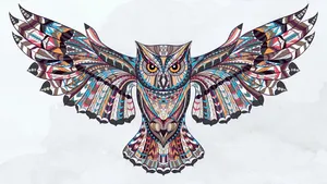 Take Flight With This Mystical Cool Abstract Owl Wallpaper