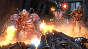 Take On The Hellish Marauders With Doom Eternal Wallpaper