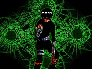 Take The Plunge - Embrace The Power Of Naruto Green Wallpaper