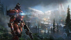 Take Up Arms In The Forests Of Titanfall 2 Wallpaper