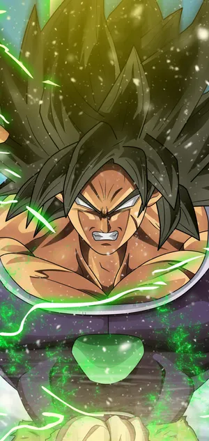 Take Your Love For Classic Characters To The Next Level With This Eye-catching Broly Inspired Iphone Wallpaper. Wallpaper