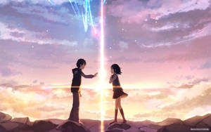 Taki And Mitsuha, Protagonists Of The Popular 2016 Movie Your Name, Share An Unforgettable Moment Wallpaper