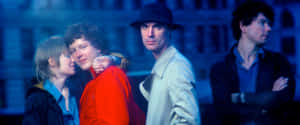 Talking Heads Band Performing On Stage Wallpaper