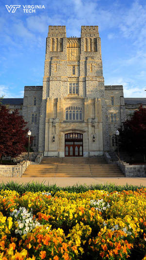 Tall Burruss Hall Virginia Tech Wallpaper