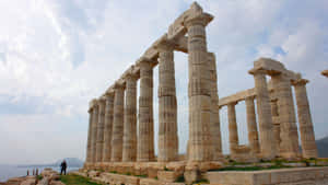 Tall Stone Pillars Sounion Wallpaper
