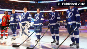 Tampa Bay Lightning Players With Brayden Point Wallpaper