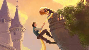 Tangled Flynn Climbing Wallpaper