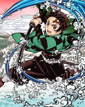 Tanjiro Kamado, The Protagonist Of Kimetsu No Yaiba Wallpaper