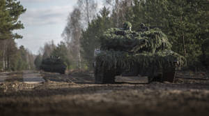 Tanks With Bush Ghillie Cover Wallpaper