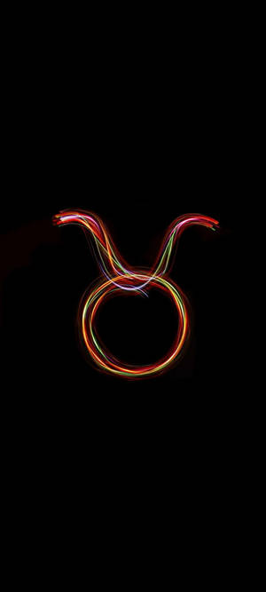 Taurus Colorful Neon Symbol Wallpaper