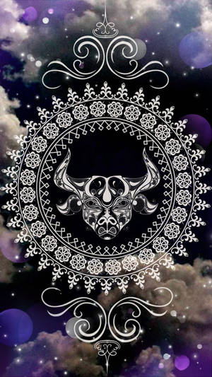 Taurus Zodiac Mandala Art Wallpaper