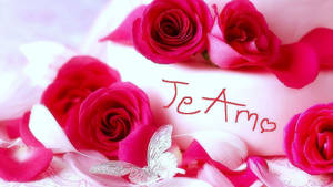 Te Amo Roses And Butterfly Wallpaper