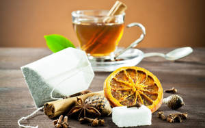 Tea Bag With Dried Lemon Wallpaper