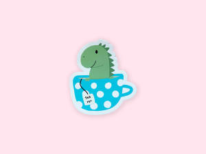 Teacup Aesthetic Dino Wallpaper