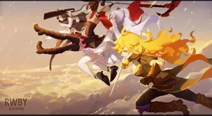 Team Rwby Ready To Fight For Justice Wallpaper