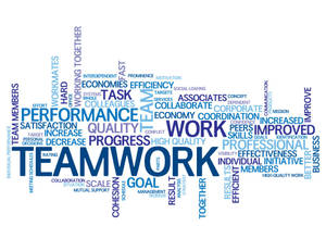 Teamwork Concept Word Cloud Wallpaper