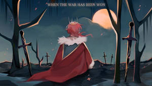 Technoblade In Field Of Swords Wallpaper